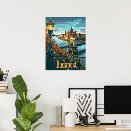 Poster Budapest Danube (Bureau à domicile)