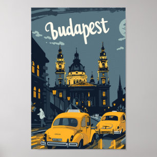Poster Budapest Hongrie Célèbre Place de Voyage Carte pos