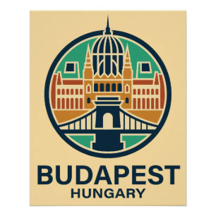 Poster Budapest Hongrie Europe