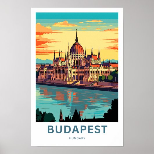 Poster Budapest Hongrie Imprimer voyage (Devant)