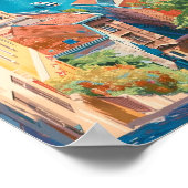 Poster Budapest Hongrie Travel Art Vintage (Coin)