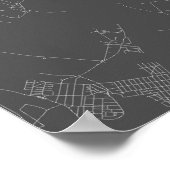 Poster Budapest, Hungary (white on black) (Coin)