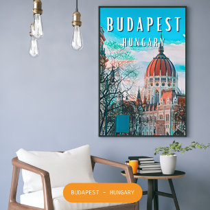 Poster Budapest, la perle du Danube