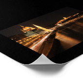 Poster Budapest nuit du pont Margit, Parlement, (Coin)
