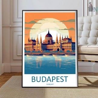 Poster Budapest Travel Print Wall Art Budapest Wall Hangi