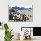 Poster Budapest via Harwich_Poster Vintage voyage (Bureau à domicile)