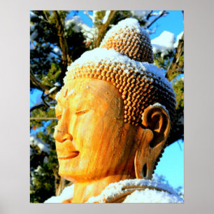 Poster buddha in snow