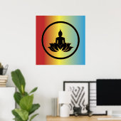 Poster Buddha Lotus Flower Buddhism Zen Spirituality  (Bureau à domicile)