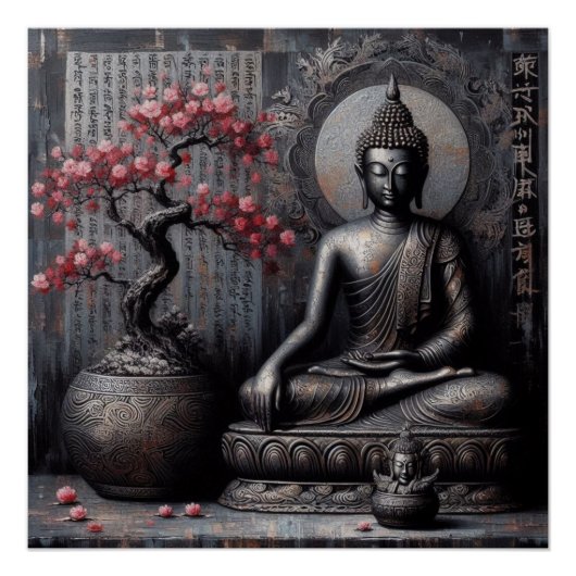 POSTER BUDDHA MEDITATING AP #13 (Devant)