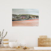 Poster Bude Cornwall Print – Œuvre d'art murale côtière à (Cuisine)