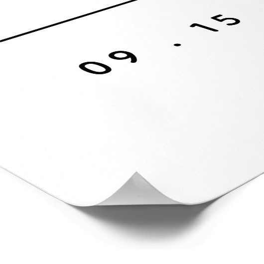 Poster Budget Boho Modern Script Fiançailles Bienvenue (Coin)