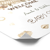 Poster Budget du Baby shower des animaux botaniques de Nu (Coin)