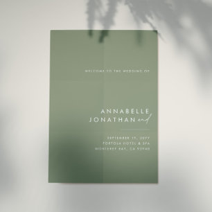 Poster Budget moderne minimaliste élégant vert