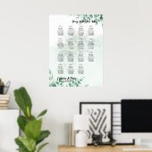 Poster BUDGET Verdure Eucalyptus Mariage DU GRAPHIQUE DE (Bureau à domicile)