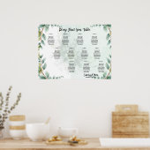 Poster BUDGET Verdure Eucalyptus Mariage DU GRAPHIQUE DE  (Cuisine)