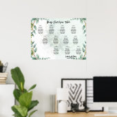 Poster BUDGET Verdure Eucalyptus Mariage DU GRAPHIQUE DE  (Bureau à domicile)