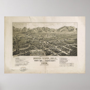 Poster Buena Vista, Colorado (1882)