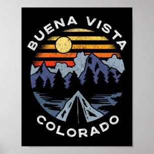 Poster Buena Vista Colorado Montagnes Vacances Camping Do