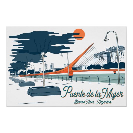 Poster Buenos Aires, Argentina Architecture travel city (Devant)