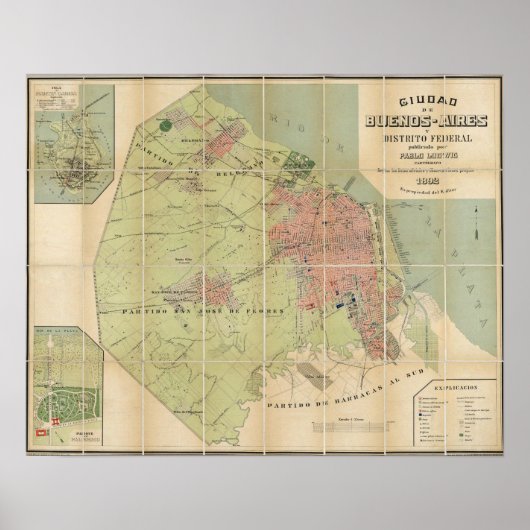 Poster Buenos Aires Argentine (Devant)