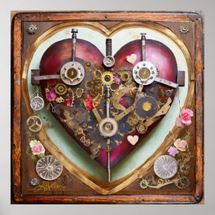 Poster Buff Red Heart Steampunk Series