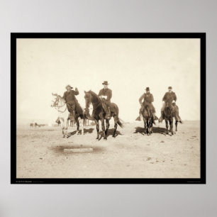 Poster Buffalo Bill & Army Officers SD 1891