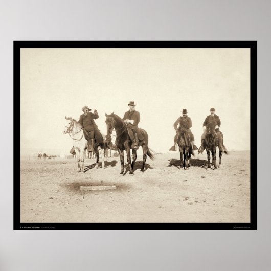 Poster Buffalo Bill & Army Officers SD 1891 (Devant)