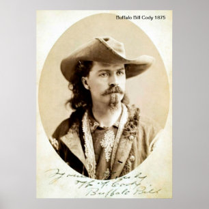 Poster Buffalo Bill Cody 1875  Print