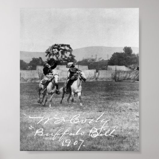 Poster "Buffalo Bill" Cody Riding Horse (Devant)
