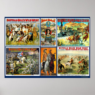 POSTER BUFFALO BILL MONTAGE