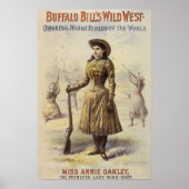 Poster Buffalo Bill's Wild West Show avec Annie Oakley (Devant)