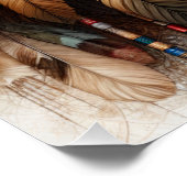 Poster Buffalo Bison American Indian Art (Coin)