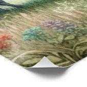 Poster Buffalo Bison Whimsical Forest Paysage Art (Coin)
