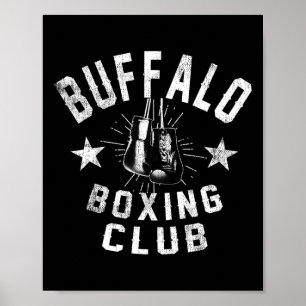 Poster Buffalo Boxer Club - Boxer Vintage en détresse