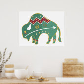 Poster Buffalo Design Amérindien (Cuisine)