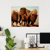 Poster Buffalo "En Course" (Bureau à domicile)