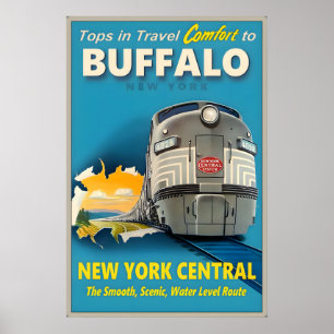 Poster Buffalo New York Central Railroad Meilleurs dans l