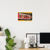 Poster Buffalo New York - Rétro Salutation Imprimer (Bureau à domicile)