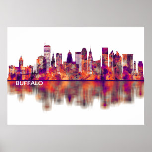 Poster Buffalo New York Skyline