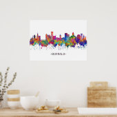 Poster Buffalo New York Skyline (Cuisine)