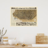 Poster Buffalo, NY Carte panoramique - 1902 (Cuisine)