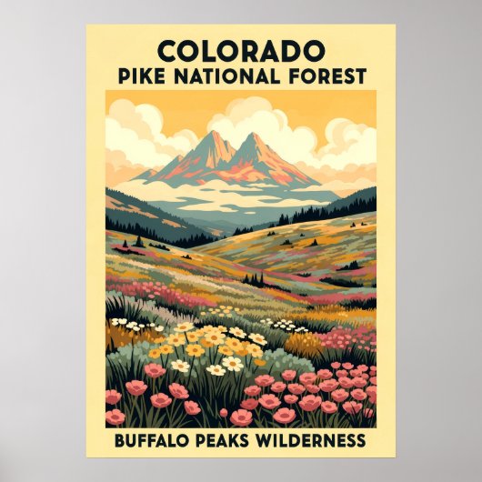 Poster Buffalo Peaks Wilderness V01 (Devant)