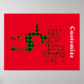 Poster Buffalo Plaid Christmas Deer Thunder_Cove (Devant)