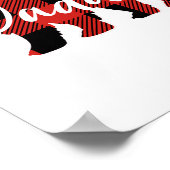 Poster Buffalo Plaid Daddy Bear Fêtes des pères Cadeaux (Coin)