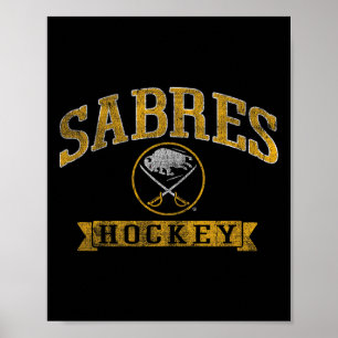 Poster Buffalo Sabres Vintage Hockey Bleu Nhl Officiellem