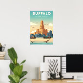 Poster Buffalo vintage (Bureau à domicile)