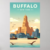 Poster Buffalo vintage (Devant)