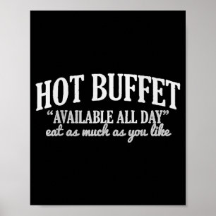 Poster Buffet Chaud Disponible Tous Les Jours Cuisine Drô