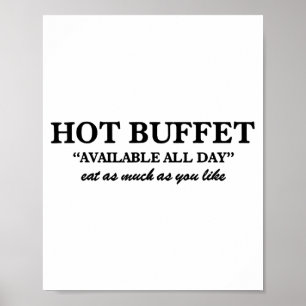 Poster Buffet Chaud Disponible Tous Les Jours Mangez Auta