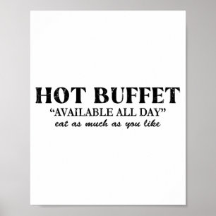 Poster Buffet Chaud Disponible Tous Les Jours Mangez Auta